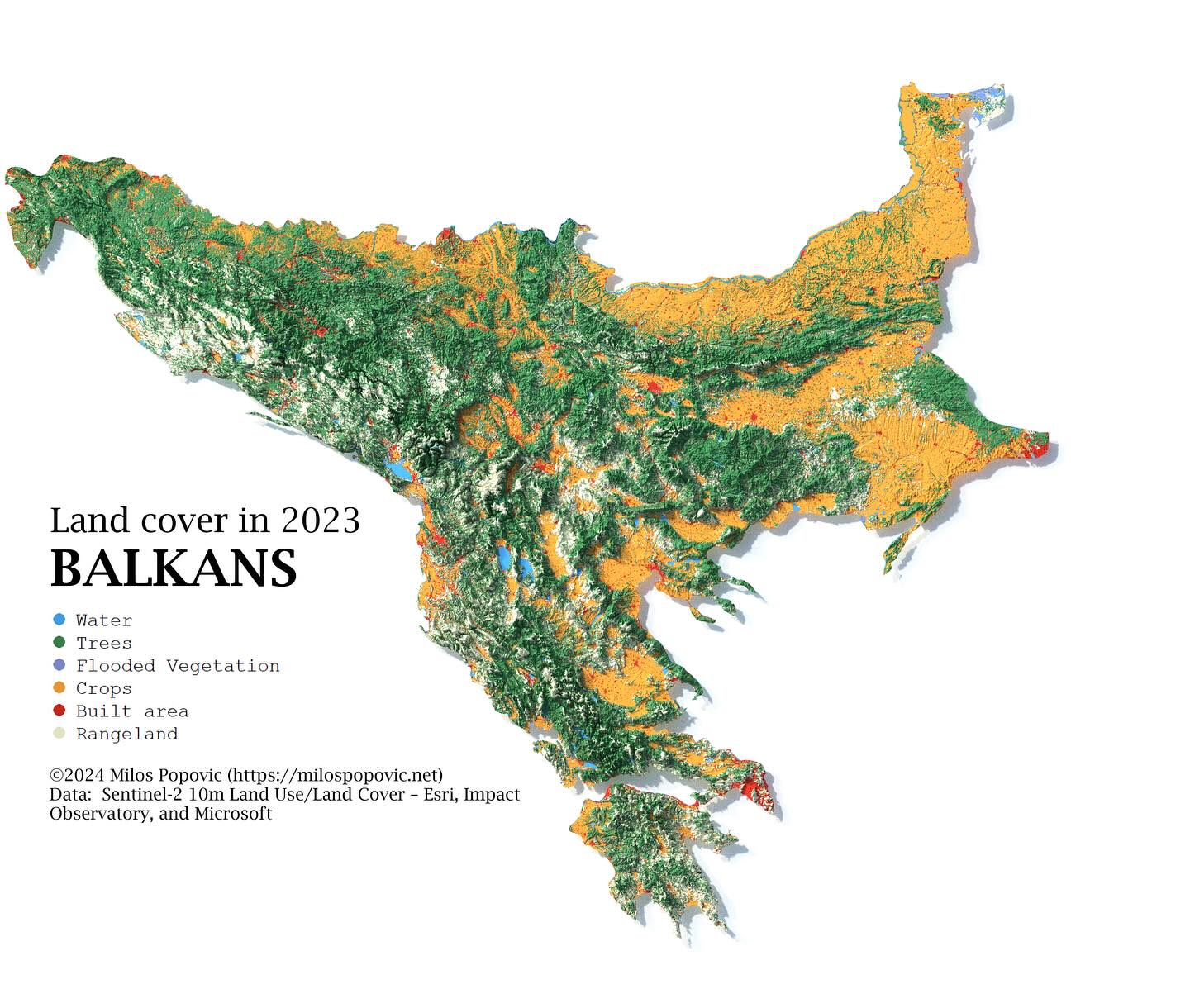 Land Cover in the Balkans