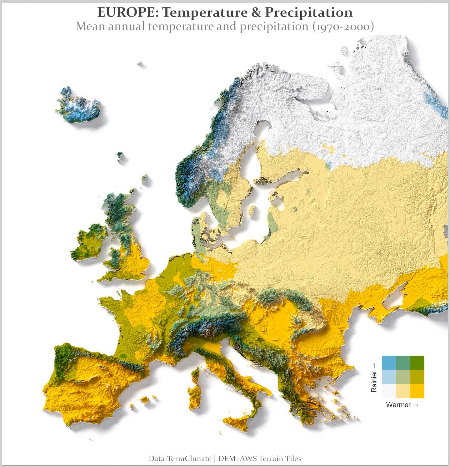 Europe: Temperature & Precipitation